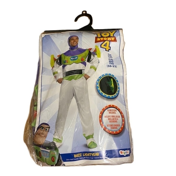 Toy Story Buzz Lightyear Costume NEW XXL Glow Stick Disney Halloween World Land - Picture 1 of 5